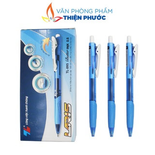 Bút bi Thiên Long 095 xanh [Hộp 20 cây] đầu bút 0.5mm - Thiết kế bút sang trọng