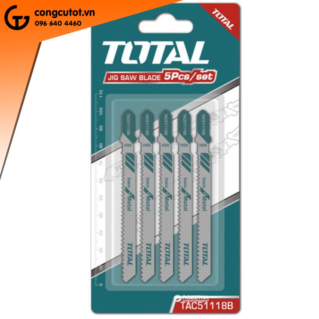 Bộ lưỡi cưa lọng sắt 5 chi tiết Total TAC51118B