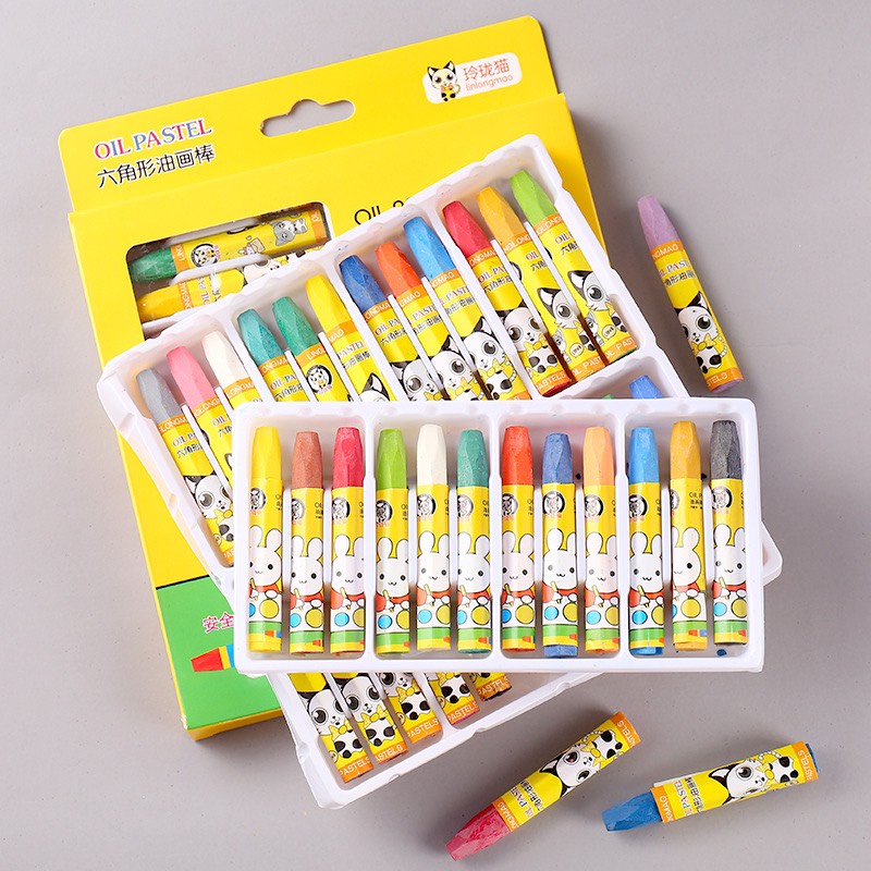 Hộp bút sáp màu Oil Pastel 24 cây màu sắc siêu đẹp