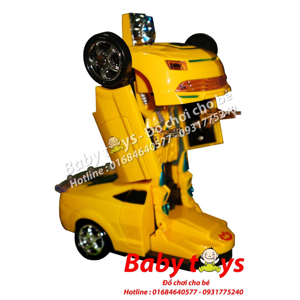 Xe Robot biến hình Racer Car FW2031: Dùng pin, có đèn, nhạc (Không kèm pin)