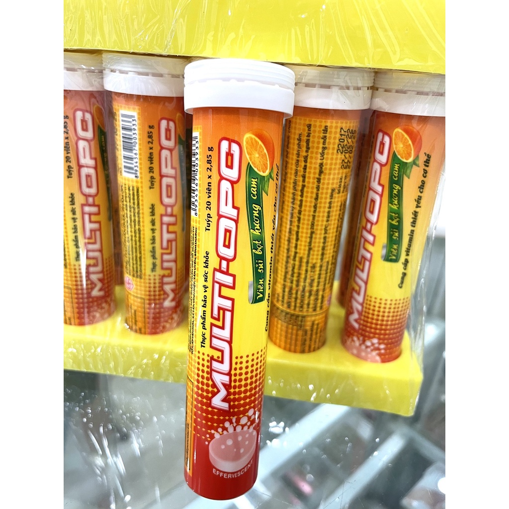 Multi-Opc viên sủi bọt hương cam vị thơm ngon dễ uống, bổ sung vitamin, tăng cường đề kháng