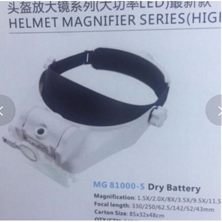 Kính lúp đội đầu kính  phóng đại đa năng có 3 kính 1,5x/2,0x/8x/3,5x/9,5x/16,5x