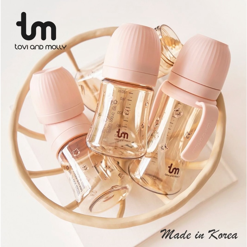 [Tách Set] Bình Sữa, Bình Hút TM Con Thỏ Hàn Quốc Cho Bé 180ML- 280ML