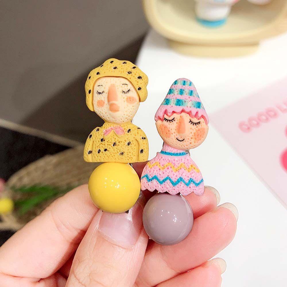 TWINKLE Kẹp Tóc Màu Macaron Họa Tiết Hoạt Hình Phong Cách Hàn Quốc Xinh Xắn Cho Nữ