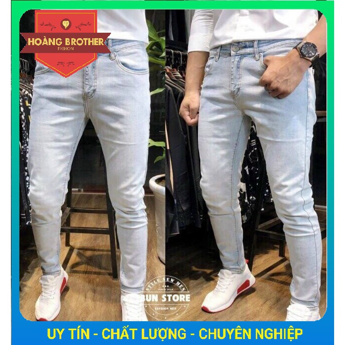 QUẦN JEAN NAM TRƠN,THIẾT KẾ ĐƠN GIẢN,TINH TẾ HÀNG CHUẨN SHOP LOẠI 1 - HOANG BROTHER FASHION - QJ312