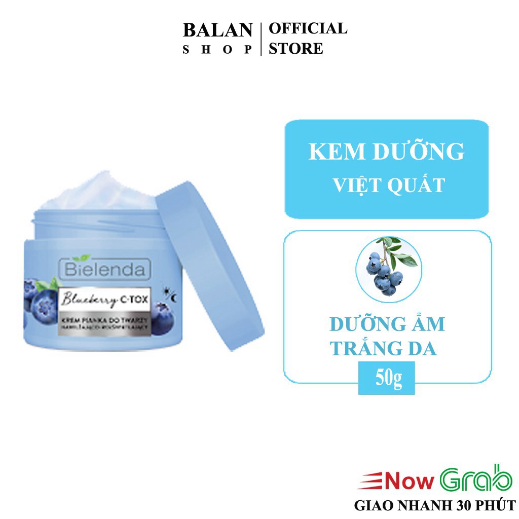 Bielenda Kem Dưỡng Trắng Da, Chống Lão Hóa C-TOX Chiết Xuất Việt Quất