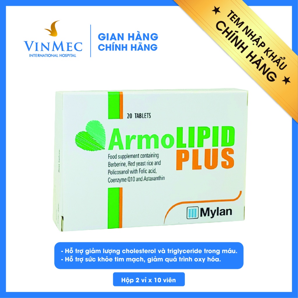 Armolipid Plus - Viên uống hỗ trợ điều trị mỡ máu tại Vinmec