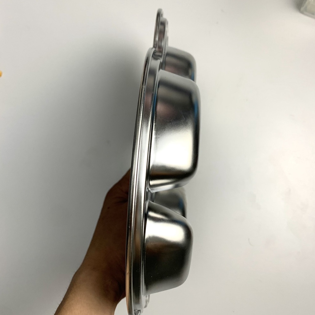 khay ăn dặm cho bé inox 304, khay ăn dặm hình oto cho bé