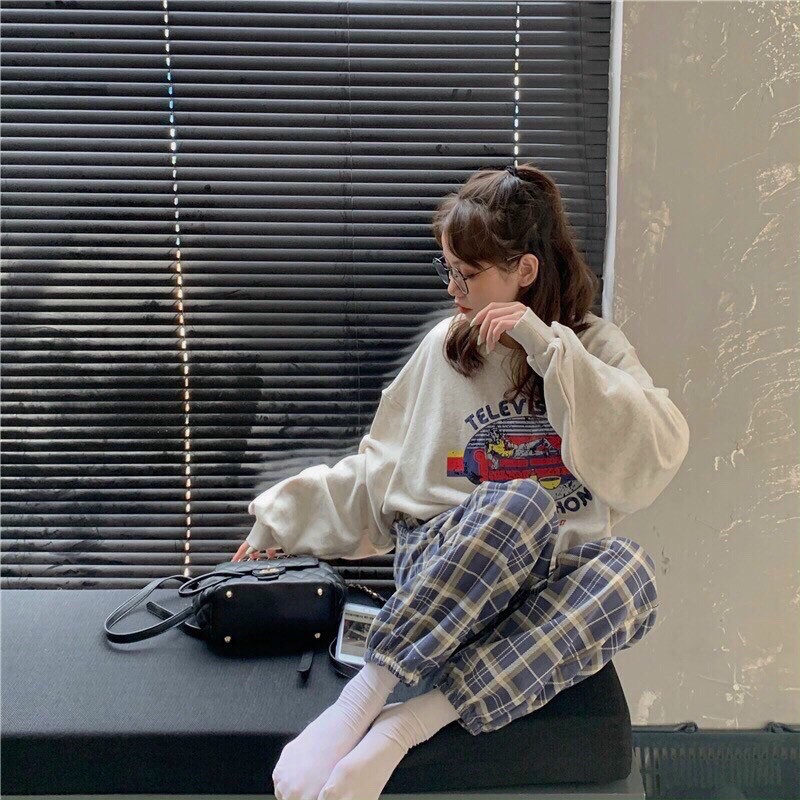 Áo swt nỉ bông ấm áp áo tay bồng phom rộng vải mềm mịn HANA135 | BigBuy360 - bigbuy360.vn