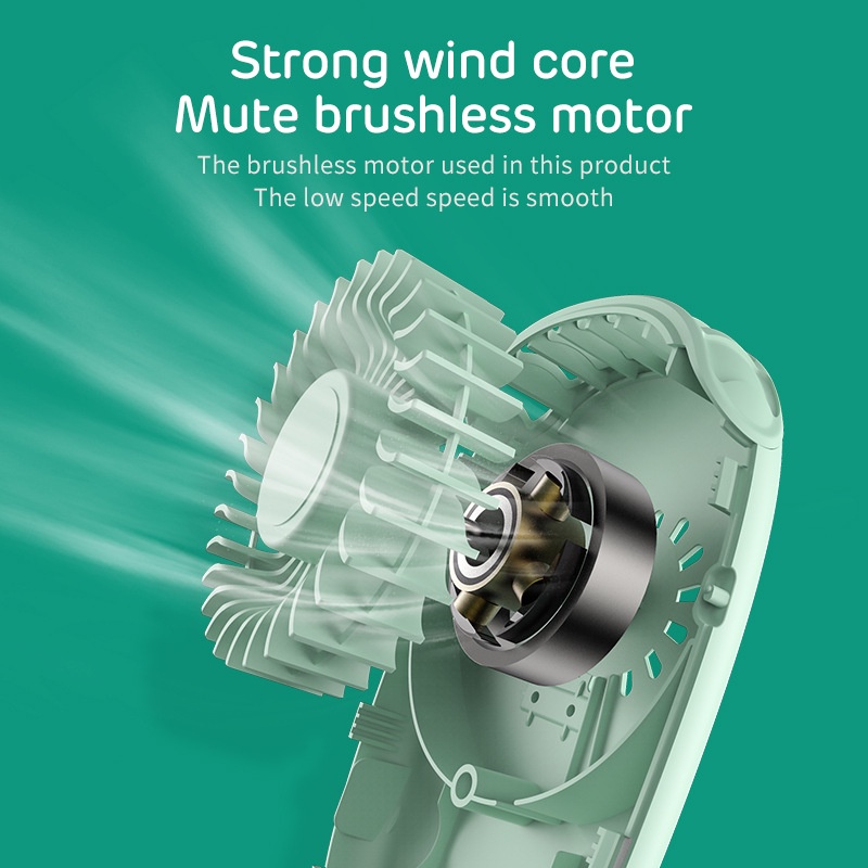 Quạt Cầm Tay Mini Tích Điện Hình Thú Cute Kèm Dây Đeo Cổ - Tặng Dây Sạc