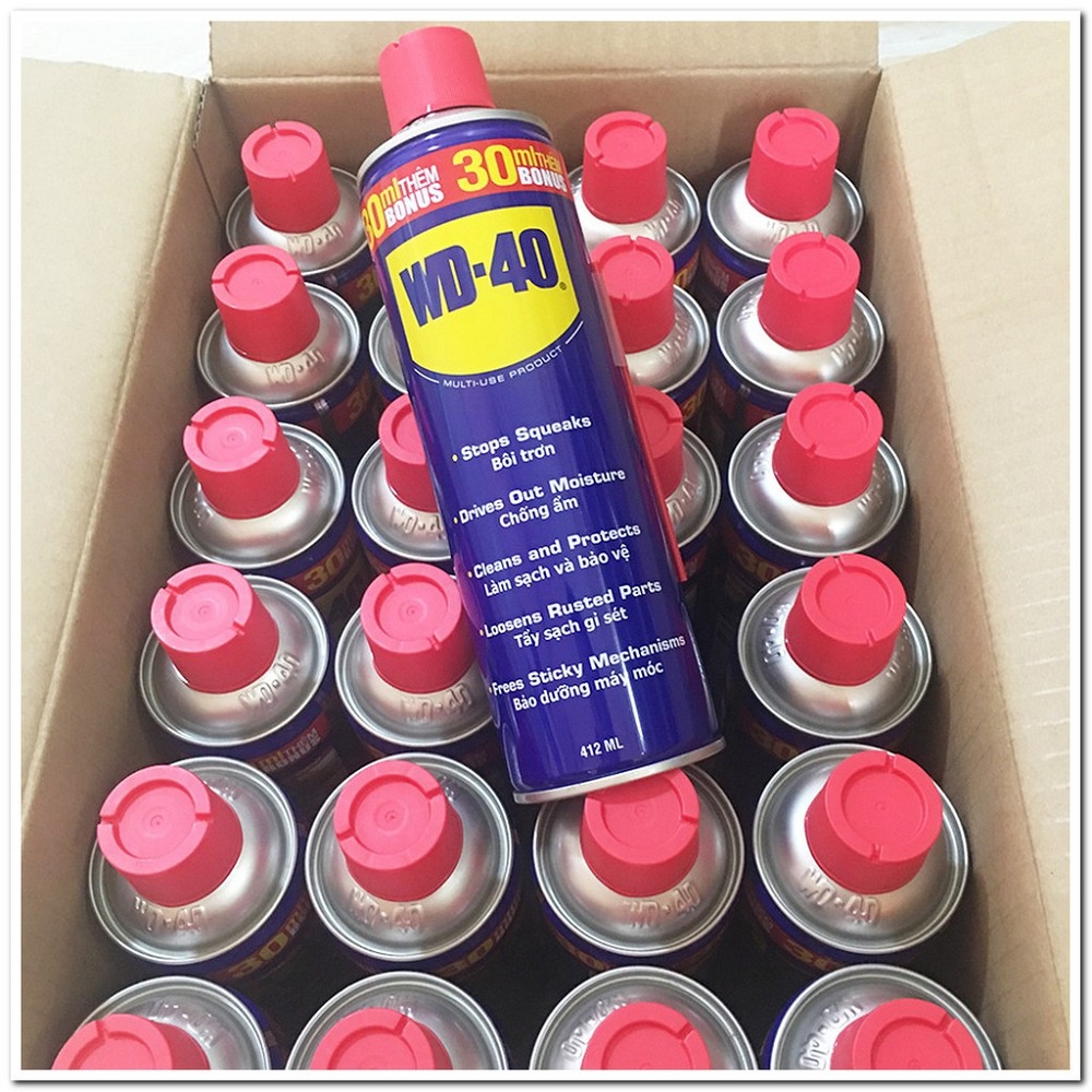 Chai xịt chống rỉ sét đa năng wd 40, vệ sinh nhông sên dĩa xe máy, chai dưỡng sên