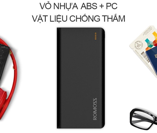 [Mã 267ELSALE hoàn 7% đơn 300K] [SALE 10%] Pin sạc dự phòng Romoss 20.000mAh