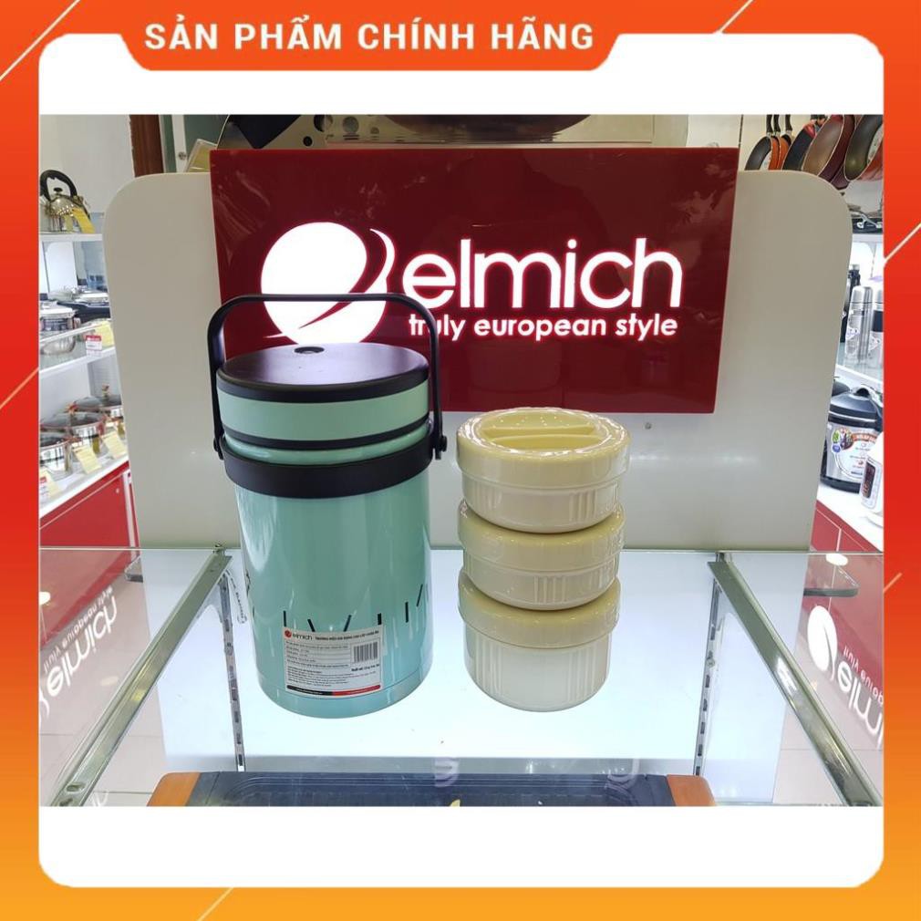 Hộp cơm đựng thức ăn Elmich 1,5L 7284 ( Thiết kế 3 ngăn) - Nhập khẩu Séc 100%