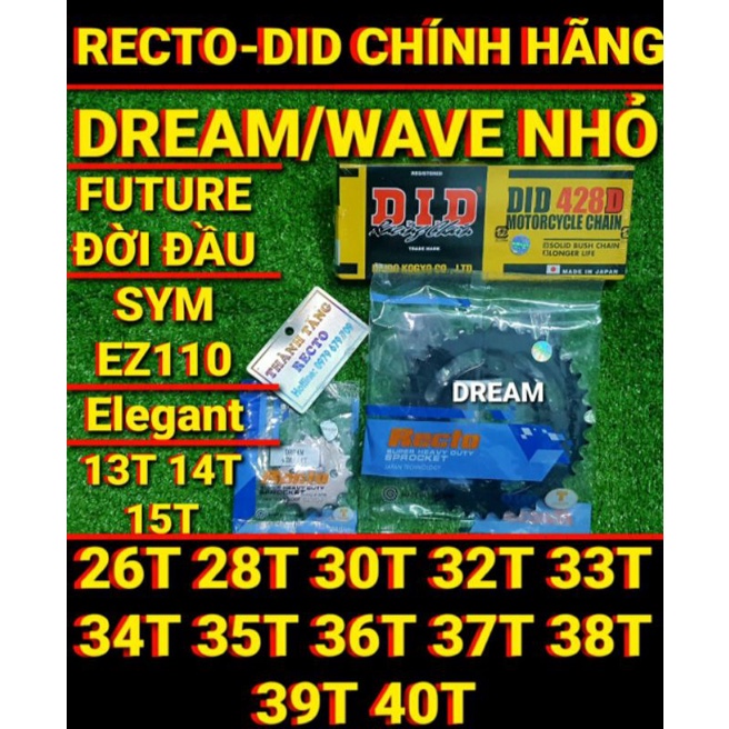 NHÔNG SÊN DĨA DREAM/WAVE Nhỏ/FUTURE ĐỜI ĐẦU/SYM EZ110/Elegant  DĨA ĐỘ 26T 28T 30T 32T 33T 34T 35T 36T 37T 38T 39T 40T