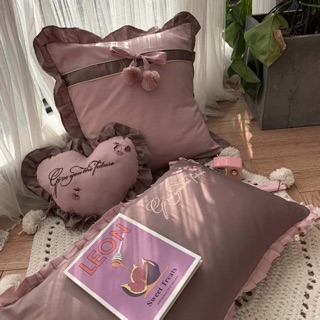 Set lụa tim bông 7 món cao cấp, đẹp hoàn hảo