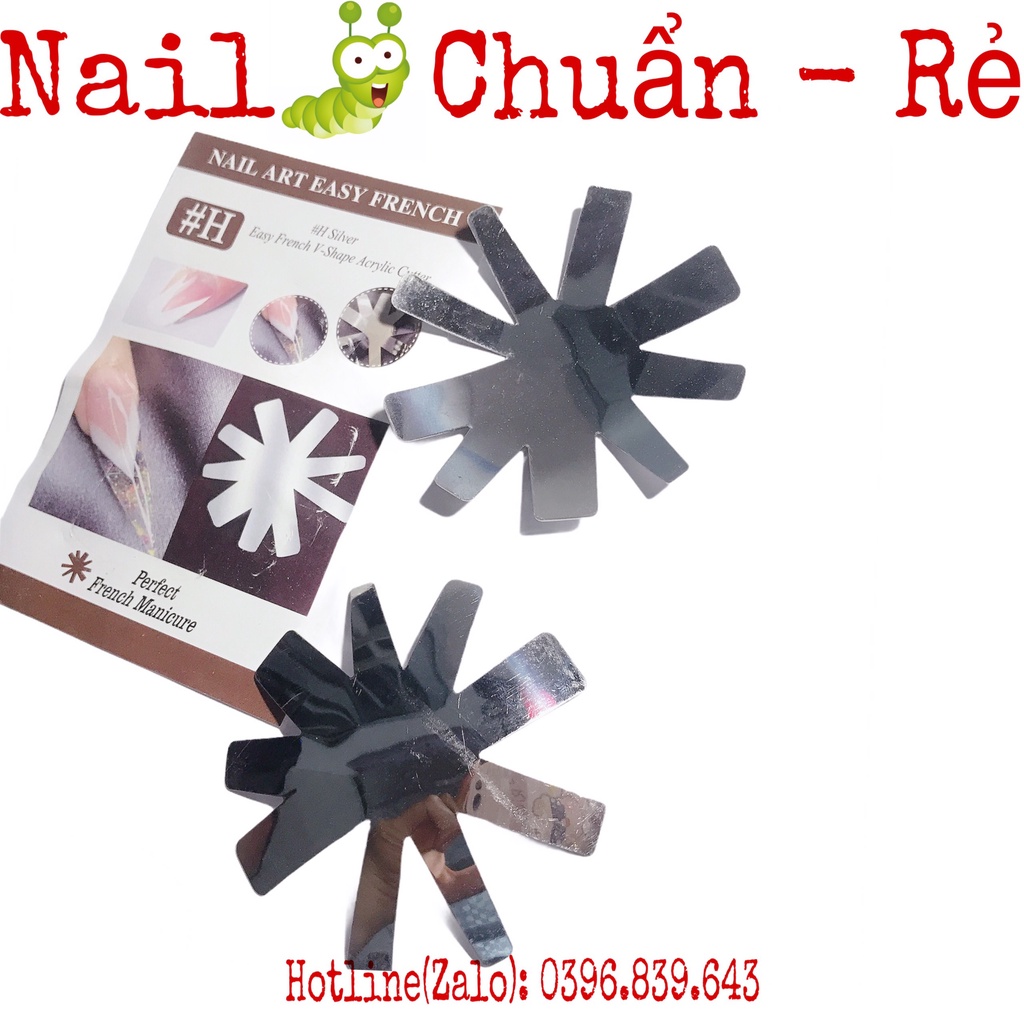 Khuôn Cắt Bột Nail , Khuôn Inox Cắt Bột Tạo French Đầu Móng Nhanh, Đẹp không rỉ