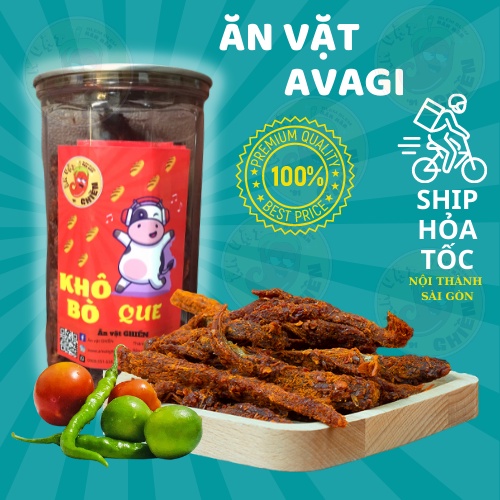 Khô bò que 250g đồ ăn vặt AVAGI vừa ngon vừa rẻ