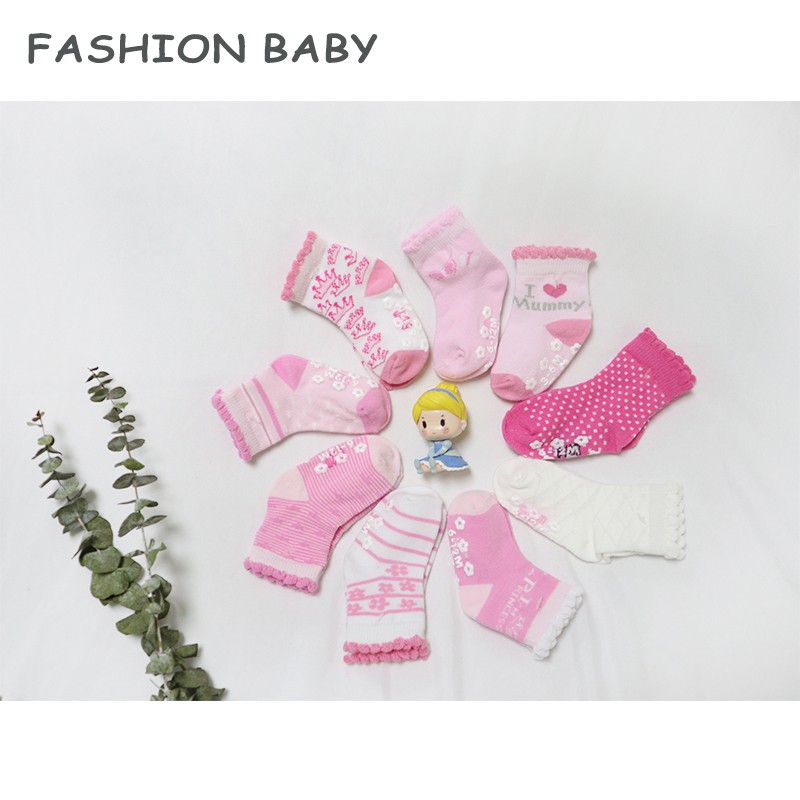 [Mã FASHIONCB264 giảm 10K đơn bất kỳ] Kids baby infants boys &amp; girls summer cotton socks (0-24M)