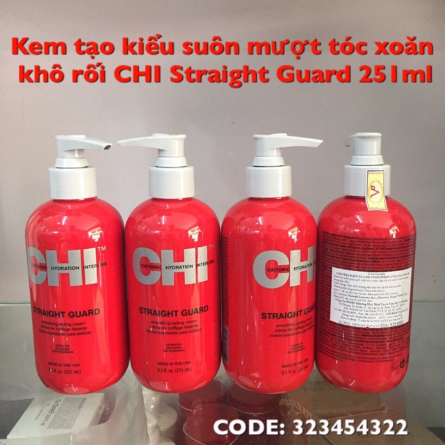 Kem tạo nếp CHI Straight Guard Smoothing Styling Cream 251g