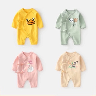 Áo liền quần LUCKYCANDY tay dài kiểu dáng xinh xắn cho em bé 0-12 tháng tuổi