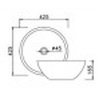 Chậu Rửa Mặt Lavabo CAESAR L5215 Đặt Bàn Tròn