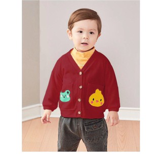 Áo khoác len cardigan in hình con vật ngộ nghĩnh cho bé trai và bé gái N70