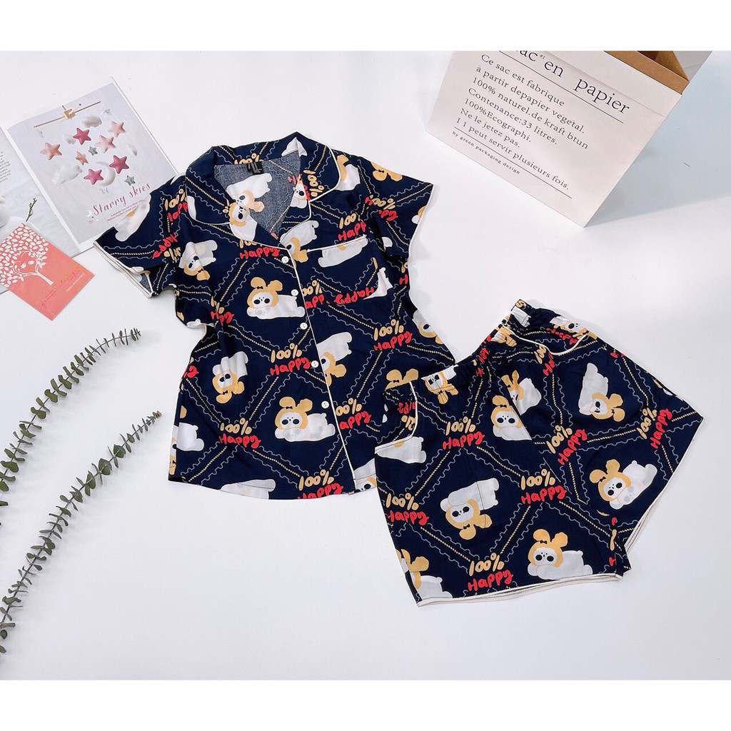 Pijama đùi chất tole lanh hàng VNXK | BigBuy360 - bigbuy360.vn