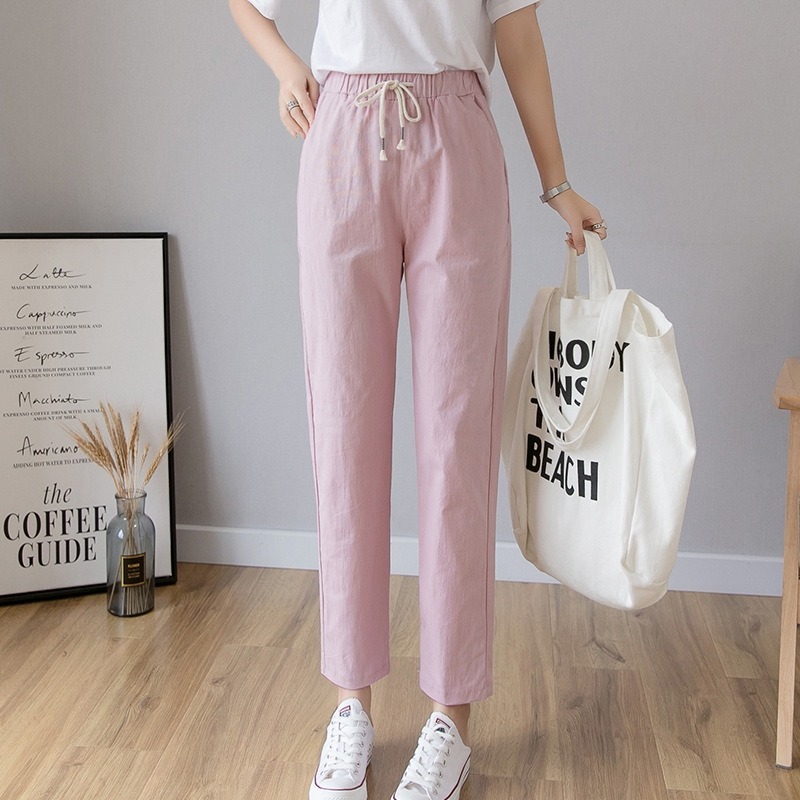 (Hàng Có Sẵn) Quần Cotton Nữ Ống Rộng Size Lớn | BigBuy360 - bigbuy360.vn