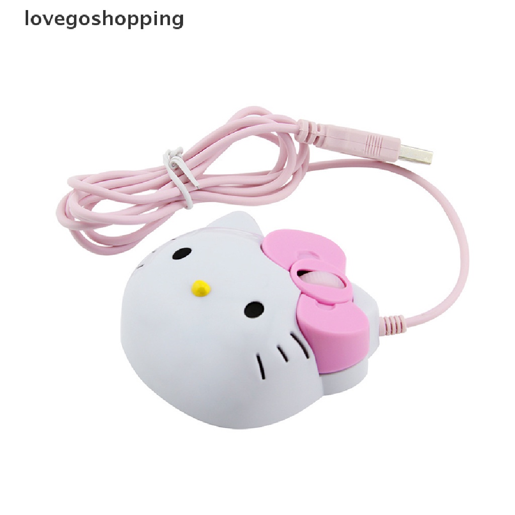 Chuột Quang Chơi Game Có Dây USB 2.0 In Hình Hello Kitty 3D Cho Máy Tính