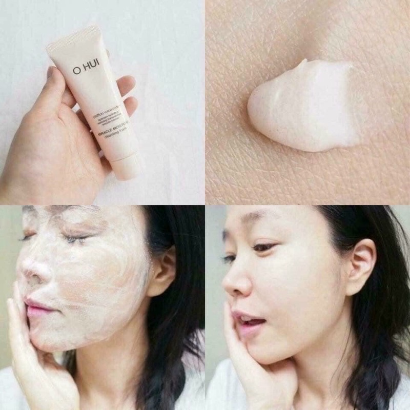 Sửa rửa mặt sạch da dịu nhẹ sáng da OHUI Miracle Moisture Cleansing Foam 40ml date 2/2026