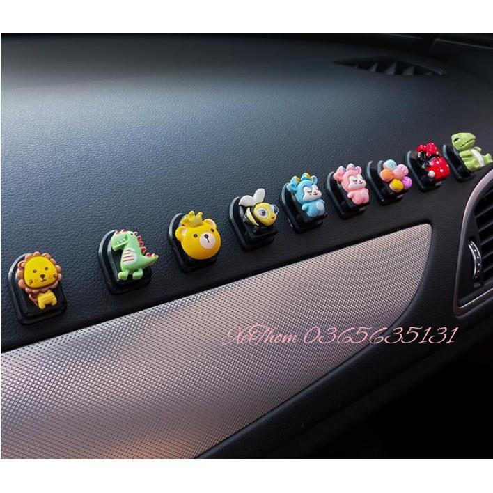 Móc treo đồ mini hình icon dễ thương có thể treo dây sạc - khẩu trang trên xe ô tô - móc taplo