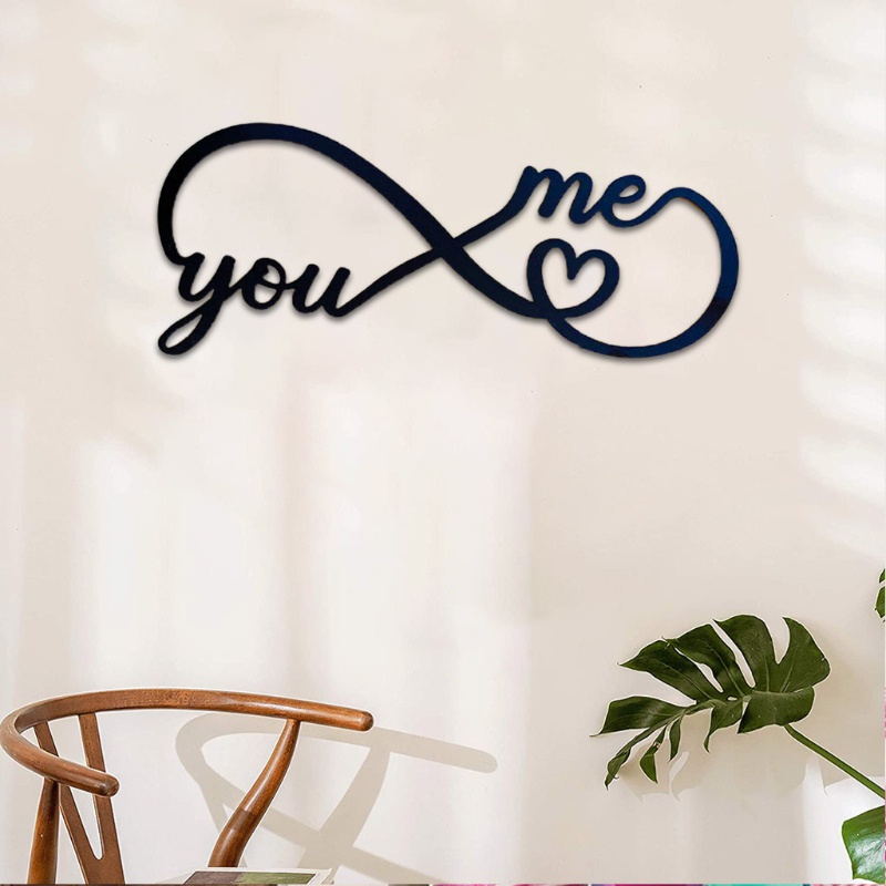 Miếng Dán Tường Trang Trí Chữ You Love Me for Infinity Hear