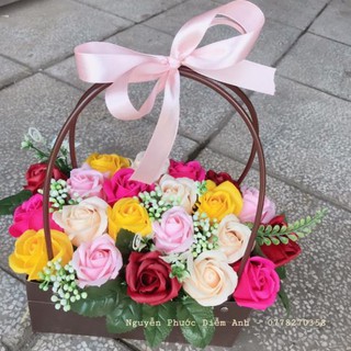 Giỏ hoa sáp thơm vĩnh cửu