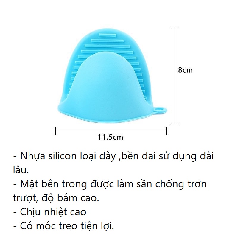 Bộ 2 kẹp nhấc nồi silicon chống nóng tiện ích dùng cho nhà bếp DEXI