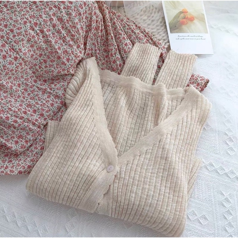 Cardigan khoác váy hè