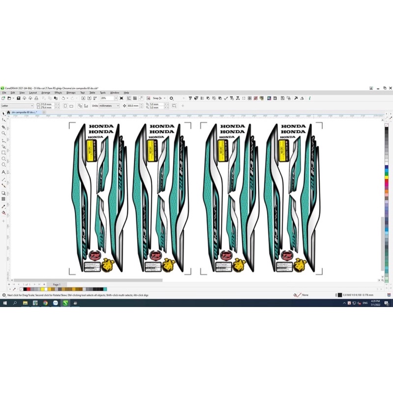 Tem Giả Zin Mẫu Mới Wave 50/100/110 Tem 3 Lớp Chống Nước