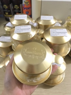 PHIN NHÔM MẠ VÀNG HOA VĂN