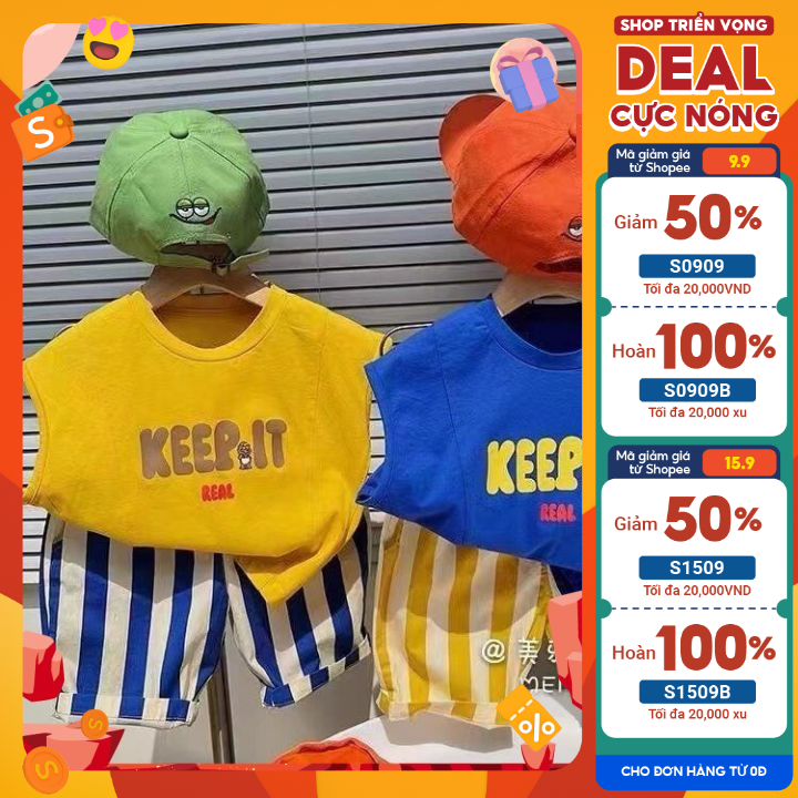 Bộ Quần Áo Keep Sát Nách Mùa Hè Chất Vải Thun Thoáng Mát Cho Bé Trai Và Bé Gái-Kẹo Baby - Thời trang trẻ em