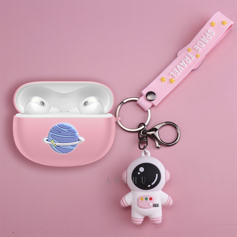 Ốp Hộp Đựng Tai Nghe Nhét Tai Silicon Có Móc Khóa Cho Xiaomi Redmi Buds 3 lite