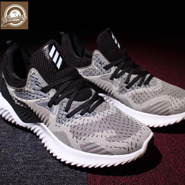 ( Uy tín nhất ) Giầy thể thao ALPHABOUNCE BEYOND  XÁM TRẮNG MUỐI TIÊU NAM * new RT ' ' .