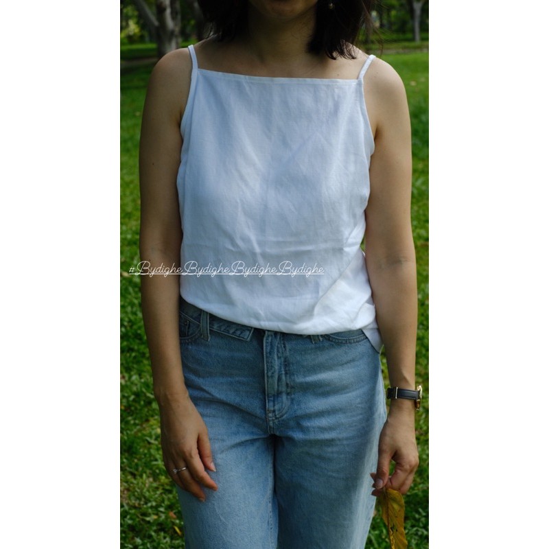 Áo 2 dây Linen By Dì Ghẻ