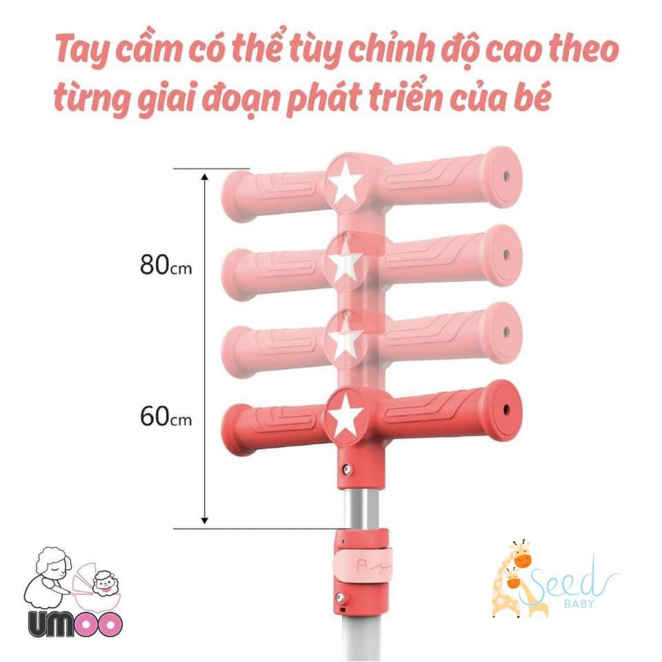 Xe trượt scooter cho bé 2 trong 1, xe chòi chân Umoo - SEED BABY