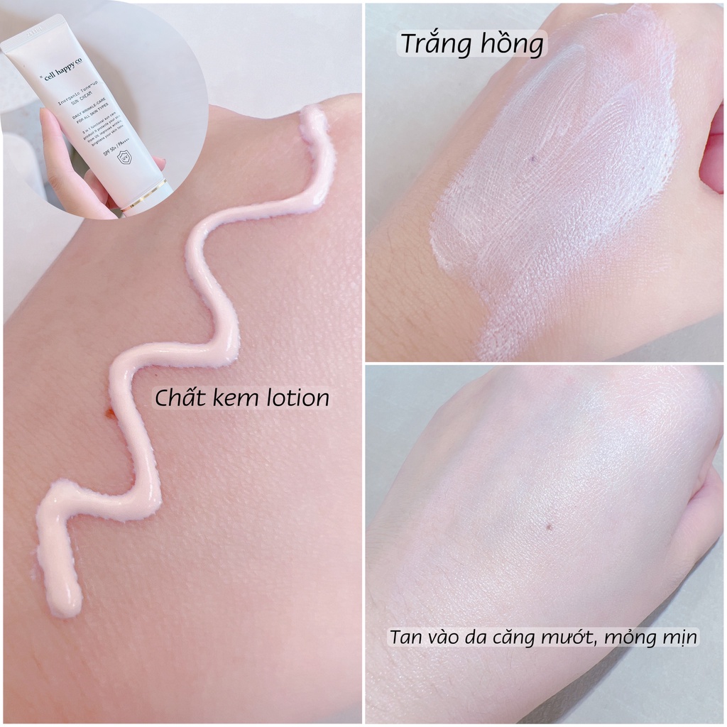 Kem chống nắng Cell Happy Co 3in1 làm trắng, chống nắng bảo vệ da khỏi tia UV - Hương Chất Cosmetic