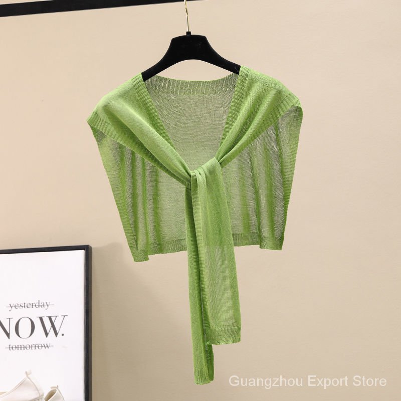 Khăn Choàng Cổ Chống Nắng Bằng Lụa Băng Dệt Kim Thắt Nút Dễ Phối Đồ Thời Trang Mùa Hè Cho Nữ | BigBuy360 - bigbuy360.vn