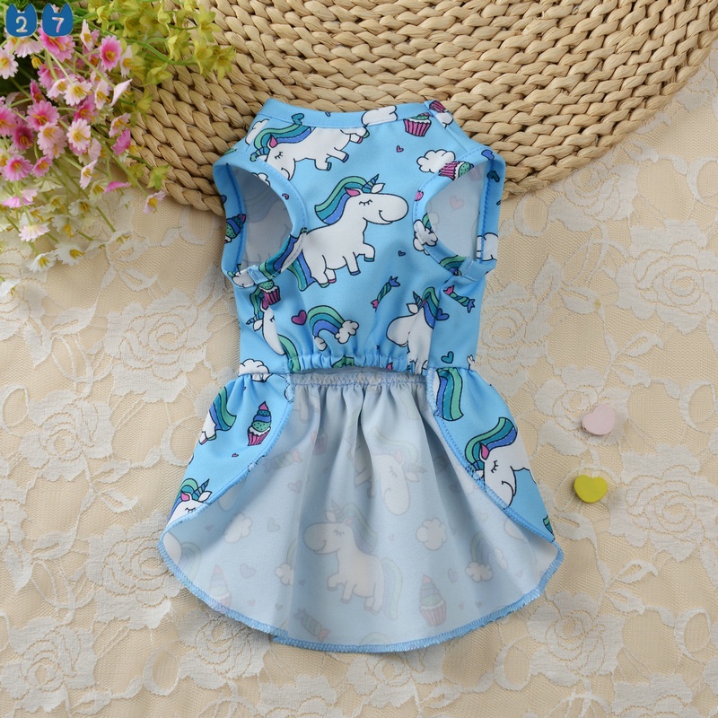 Đầm Chấm Bi Cổ Thắt Nơ Thời Trang Cho Thú Cưng 27
