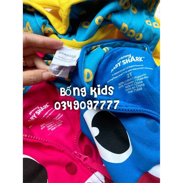 Áo Khoác Nỉ Bé Trai &amp; Bé Gái Baby Sh@rk