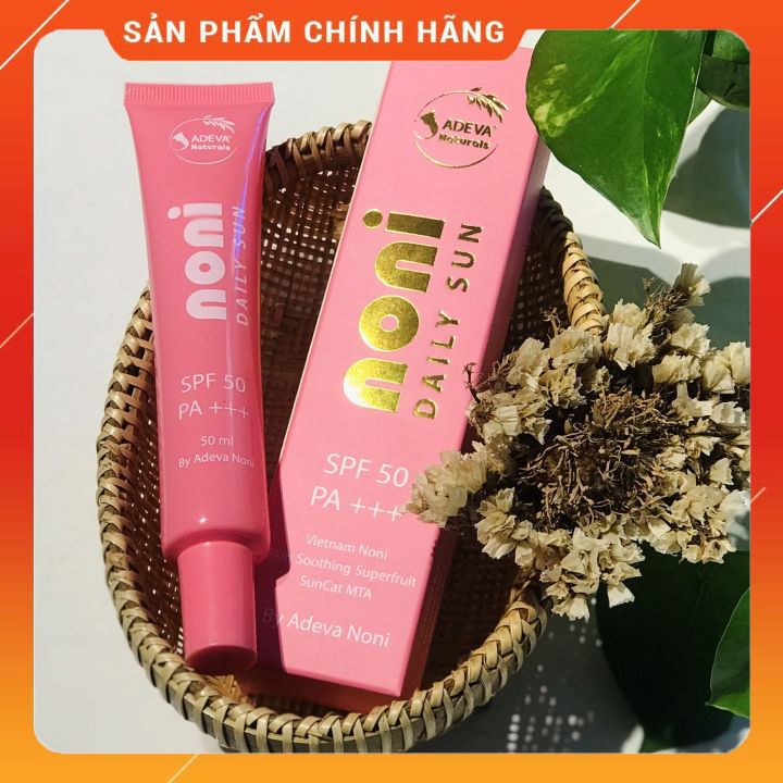 Kem chống nắng Trái nhàu ⚡FREESHIP⚡ chống nắng dưỡng da thế hệ mới SPF 50, PA +++ (Adeva Noni) 50 ml