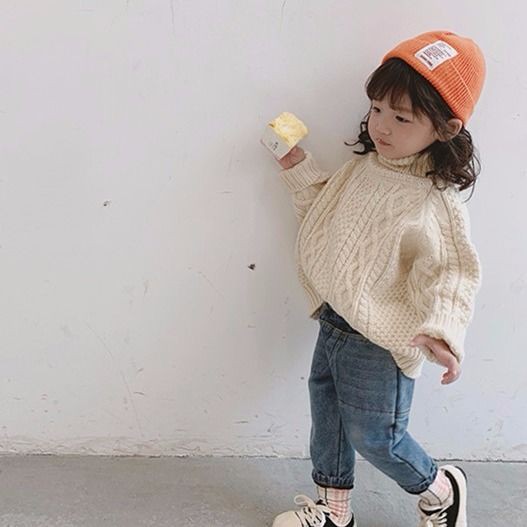 ❤Áo sweater Dệt Kim Cổ Lọ Dày Dặn Màu Trơn Thời Trang Mùa Đông Cho Nam Và Nữ
