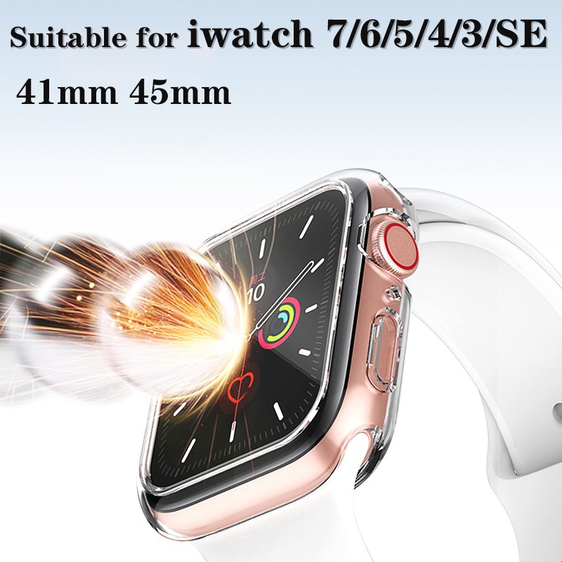 Ốp Bảo Vệ Trong Suốt Dành Cho Iwatch7 41mm45mm 3 / 4 / 5 / 6 / SE