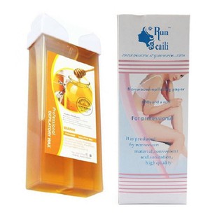 Combo sáp wax lông nóng với đầu lăn kèm 100 tờ giấy